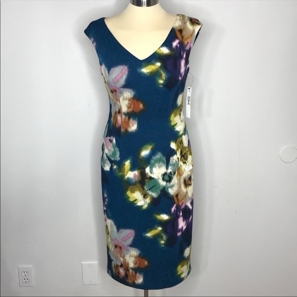 Maggy London Watercolor Sheath Dress